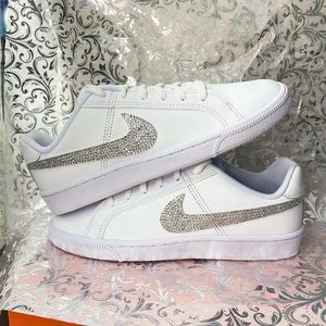 Nike Bedazzled White Court Royals GS Sneakers